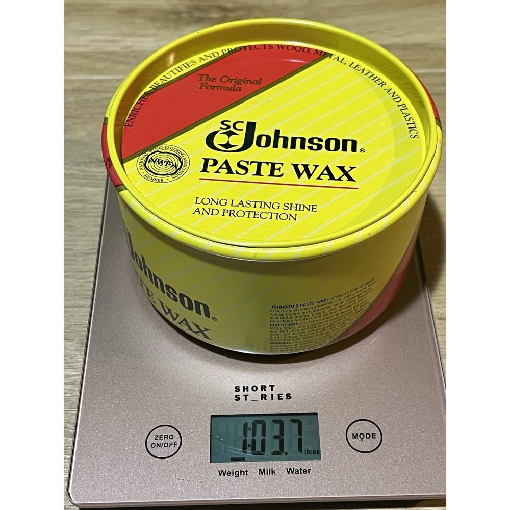 SC Johnson Wood Paste Wax Original Formula 16oz  1998 OPEN 98% Full